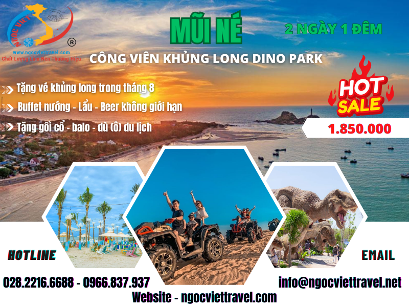 TOUR MŨI NÉ - CÔNG VIÊN KHỦNG LONG LỚN NHẤT VIỆT NAM DINO PARK