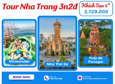 TOUR NHA TRANG - KHÁCH SẠN 5 SAO - TẶNG BUFFET HẢI SẢN + UỐNG BEER KHÔNG GIỚI HẠN