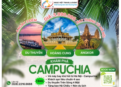 TOUR CAMBODIA - SIEM REAP - PHNOMPENH - DIRECT FLY FROM HANOI